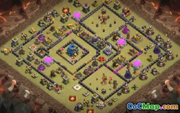 town hall 12, trophy/war base layout #36623