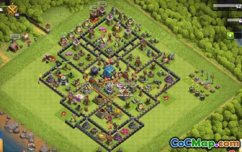 town hall 12, trophy/war base layout #36893
