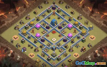 town hall 12, trophy/war base layout #36986