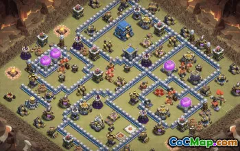 town hall 12, trophy/war base layout #37047