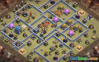 town hall 12, trophy/war base layout #37503