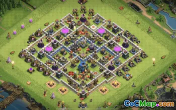 town hall 12, trophy/war base layout #37713