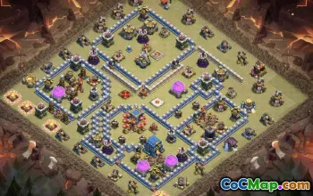 town hall 12, trophy/war base layout #38231