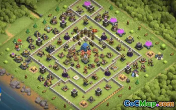 town hall 12, trophy/war base layout #38500