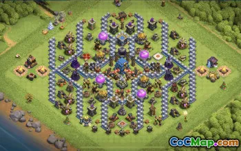 town hall 12, trophy/war base layout #38528