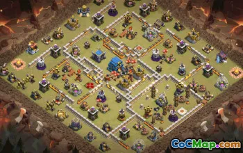 town hall 12, trophy/war base layout #38585