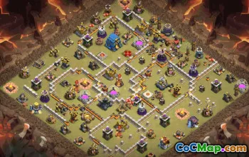 town hall 12, trophy/war base layout #38599