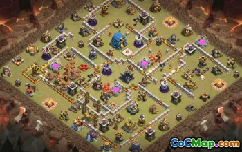 town hall 12, trophy/war base layout #38603