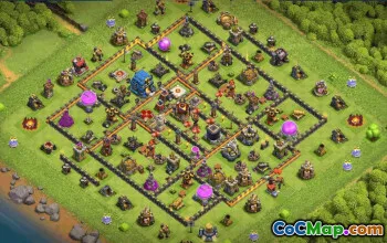 town hall 12, trophy/war base layout #39090