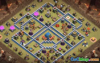 town hall 12, trophy/war base layout #39179