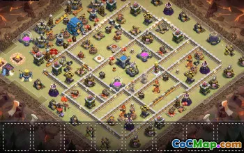 town hall 12, trophy/war base layout #39434
