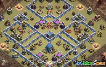 town hall 12, trophy/war base layout #39608