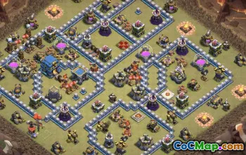 town hall 12, trophy/war base layout #39619