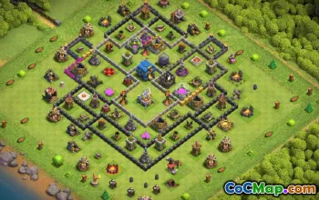 town hall 12, trophy/war base layout #39658