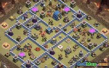town hall 12, trophy/war base layout #40115