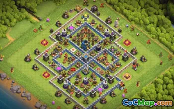 town hall 12, trophy/war base layout #40162