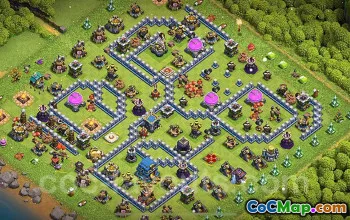 town hall 12, trophy/war base layout #40365