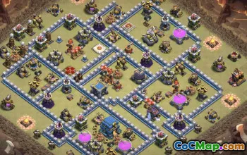 town hall 12, trophy/war base layout #40751