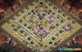 town hall 12, trophy/war base layout #40834