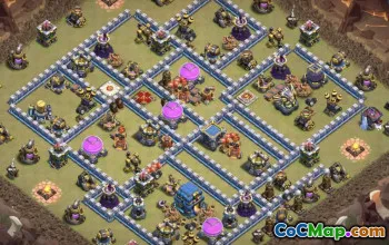 town hall 12, trophy/war base layout #41104