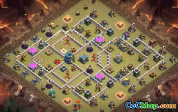 town hall 12, trophy/war base layout #41801