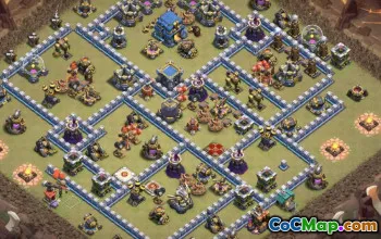 town hall 12, trophy/war base layout #41915