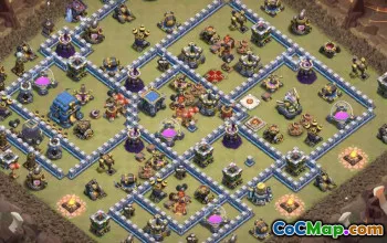 town hall 12, trophy/war base layout #41917