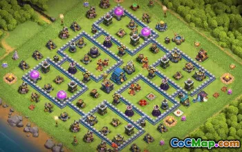 town hall 12, trophy/war base layout #42291