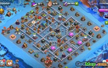 town hall 12, trophy/war base layout #42380