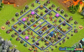 town hall 12, trophy/war base layout #42984