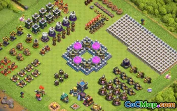 town hall 12, trophy/war base layout #43291