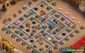town hall 12, trophy/war base layout #43641