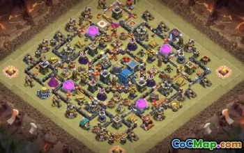 town hall 12, trophy/war base layout #43768