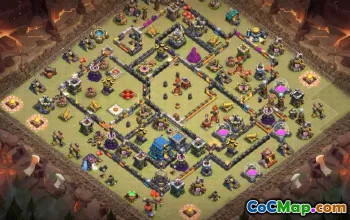 town hall 12, trophy/war base layout #43906