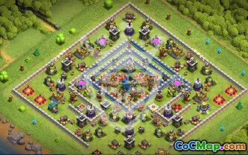town hall 12, trophy/war base layout #44897