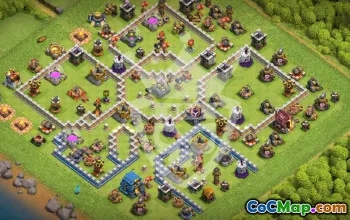 town hall 12, trophy/war base layout #44947