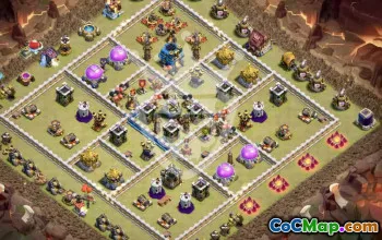 town hall 12, trophy/war base layout #45988