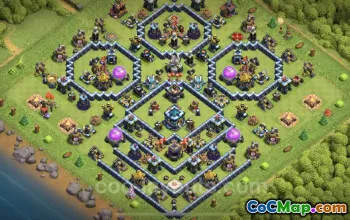 TH13 Farming Base - Anti Everything Hybrid Layout | Clash of Clans #21357
