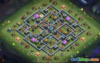TH13 Farming Base Copy - Anti 2 Stars Hybrid Layout #25697