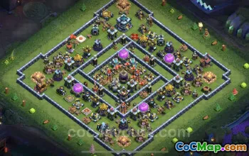 TH13 Farming Base Copy: Anti Everything Layout for COC #21209