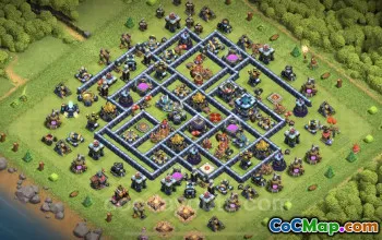 TH13 Farming Base Copy - Hybrid Layout & Link | Clash of Clans #25825