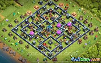 TH13 Farming Base Copy with Anti Air - Clash of Clans #20994