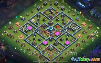 TH13 Farming Base Layout - Anti 3 Stars - Clash of Clans 2024 #20974
