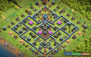 TH13 Farming Base Link - Anti 3 Stars Layout 2025 | COC #26730