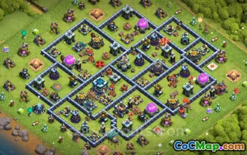 TH13 Farming Base Link: Anti-Everything Hybrid Layout #20977