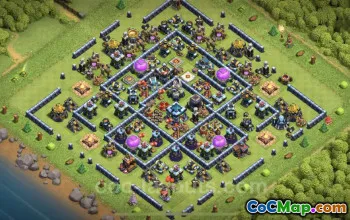 TH13 Farming Base Link - Clash of Clans Hybrid Design #21334