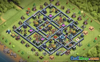 TH13 Farming Base Link - Clash of Clans Hybrid Layout #21426