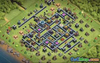 TH13 Farming Base Link - Clash of Clans Hybrid Layout #25822
