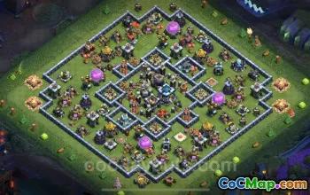 TH13 Farming Base Link - Hybrid Layout for Clash of Clans #21284