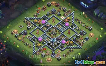 TH13 Farming Base with Link - Anti 3 Stars | Clash of Clans #25801